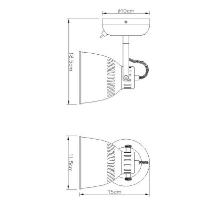 Globo - Sieninis akcentinis šviestuvas 1xE14/40W/230V