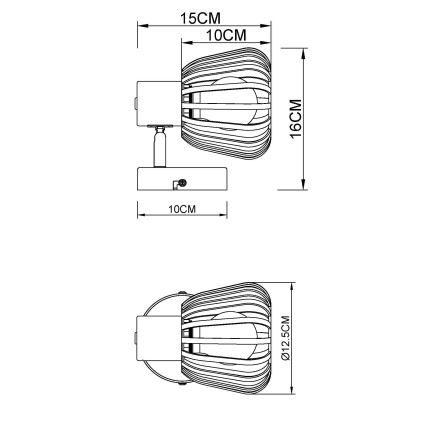 Globo - Sieninis kryptinis šviestuvas 1xE27/40W/230V