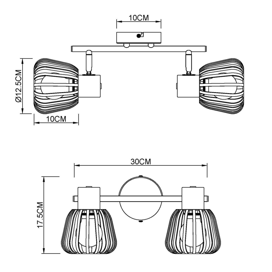Globo - Taškinis šviestuvas 2xE27/40W/230V