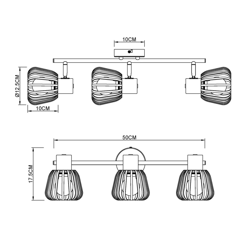 Globo - Taškinis šviestuvas 3xE27/40W/230V