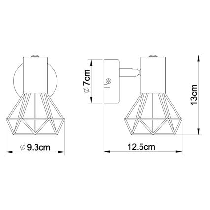 Globo - Sieninis akcentinis šviestuvas 1xE14/40W/230V blizgus chromas