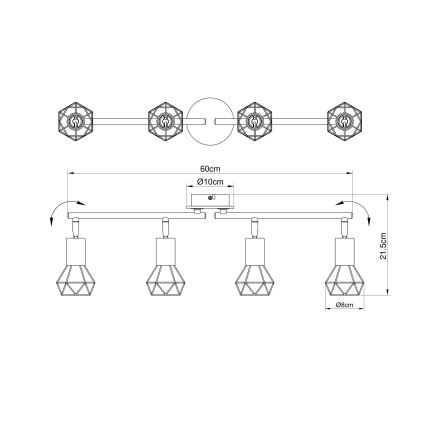 Globo - Akcentinis apšvietimas 4xE14/40W/230V