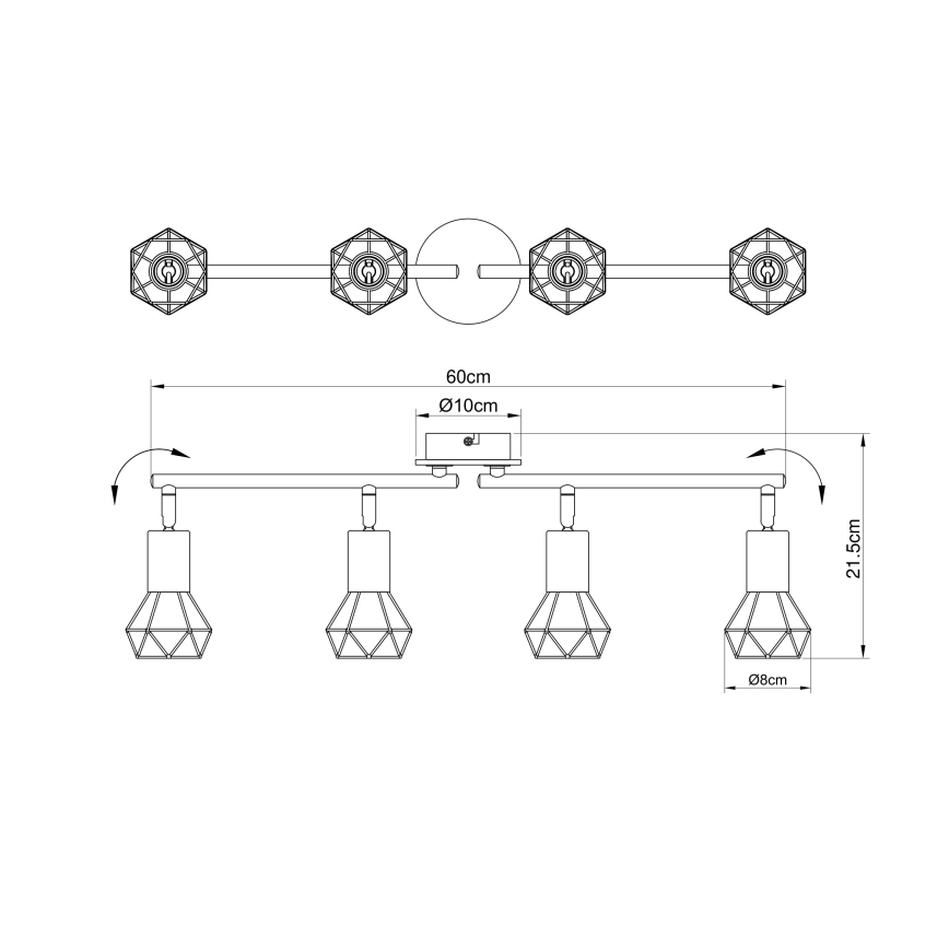 Globo - Akcentinis apšvietimas 4xE14/40W/230V