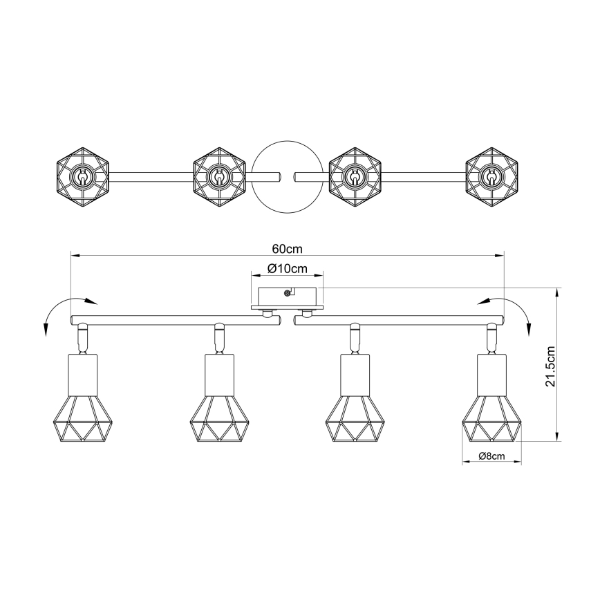 Globo - Akcentinis šviestuvas 4xE14/40W/230V