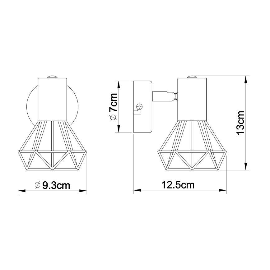 Globo - Sieninis kryptinis šviestuvas 1xE14/40W/230V