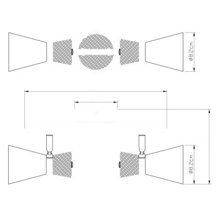 Globo - Akcentinis šviestuvas 2xE14/25W/230V