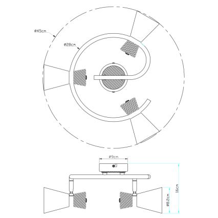 Globo - Akcentinis apšvietimas 3xE14/25W/230V