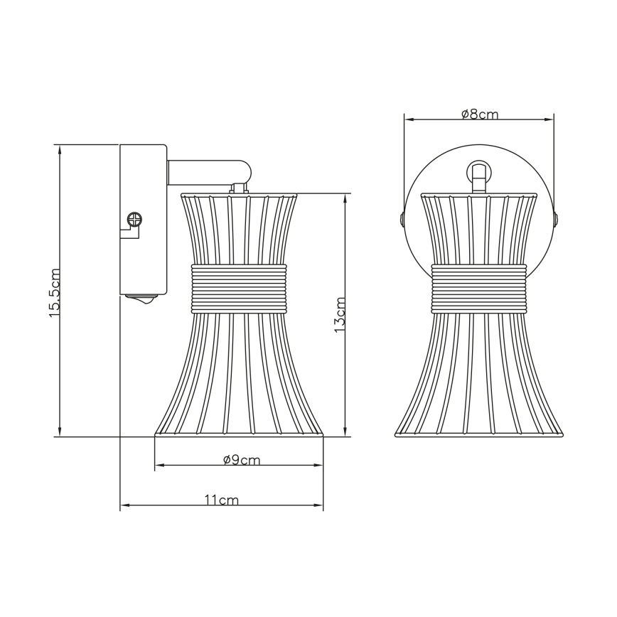 Globo - Sieninis akcentinis šviestuvas 1xE14/40W/230V
