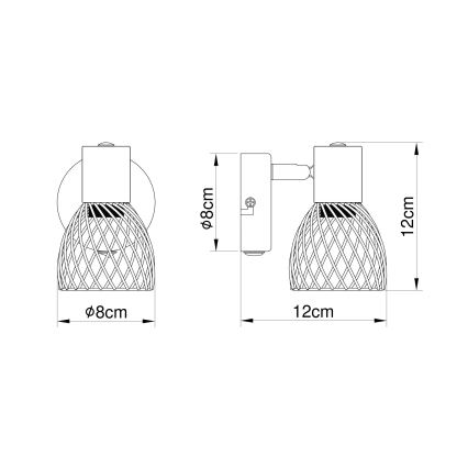 Globo - Sieninis akcentinis šviestuvas 1xE14/40W/230V