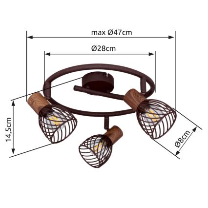 Globo - Akcentinis šviestuvas 3xE14/40W/230V