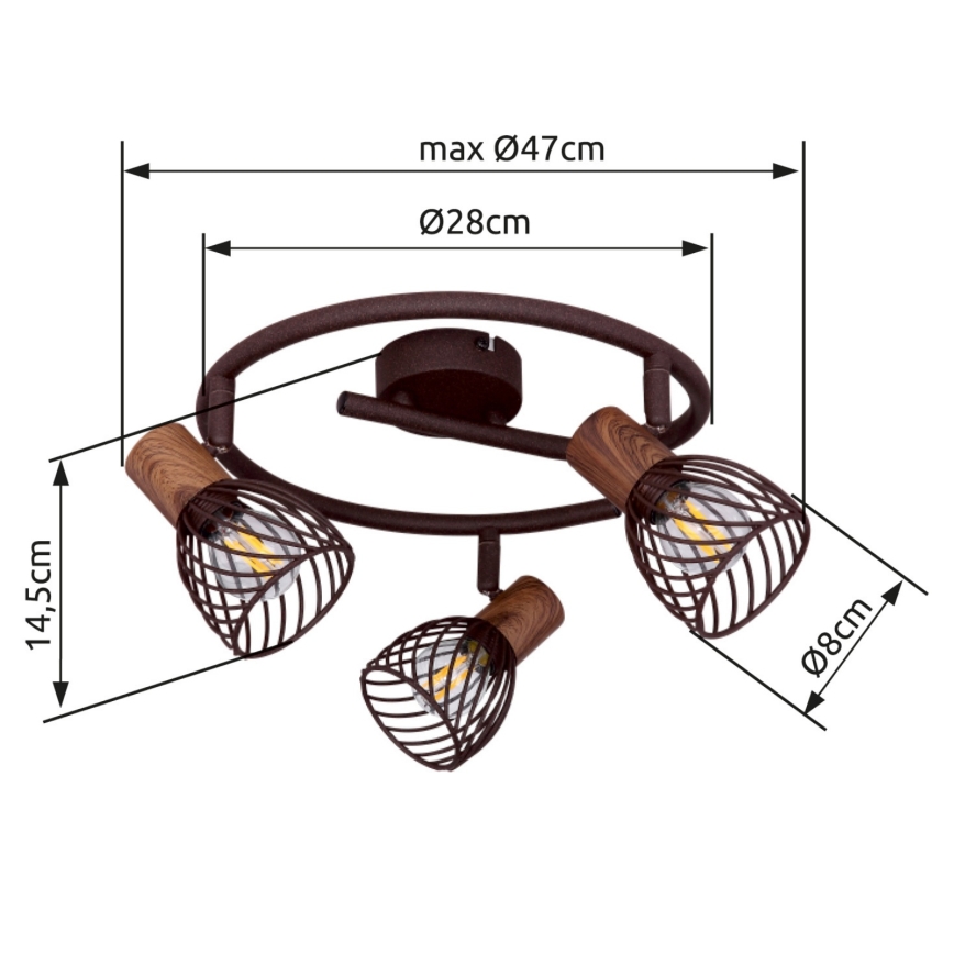 Globo - Akcentinis šviestuvas 3xE14/40W/230V