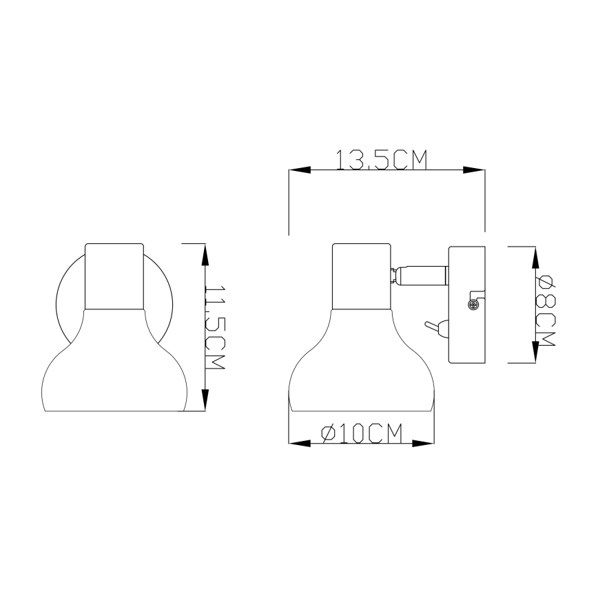 Globo - Sieninis akcentinis šviestuvas 1xE14/40W/230V