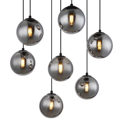 Globo - LED Pakabinamas sietynas 7xG9/3,5W/230V dūminis/juoda