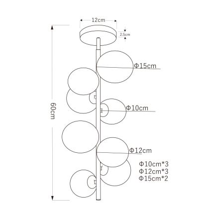 Globo - LED sietynas 8xG9/3W/230V