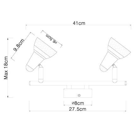 Globo - LED akcentinis šviestuvas 2xLED/4W/230V  blizgus chromas