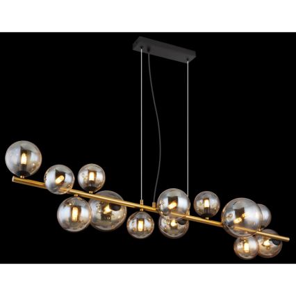 Globo - LED Pakabinamas sietynas 13xG9/3,5W/230V dūminis/ruda