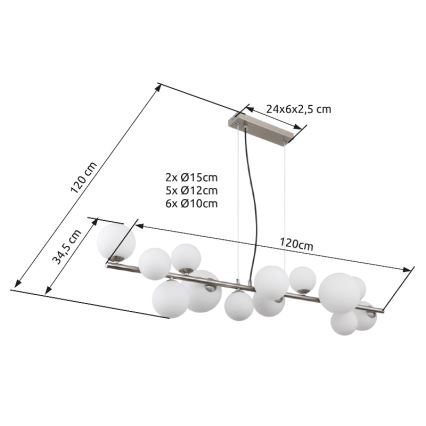 Globo - LED toršeras 13xG9/3,5W/230V balta