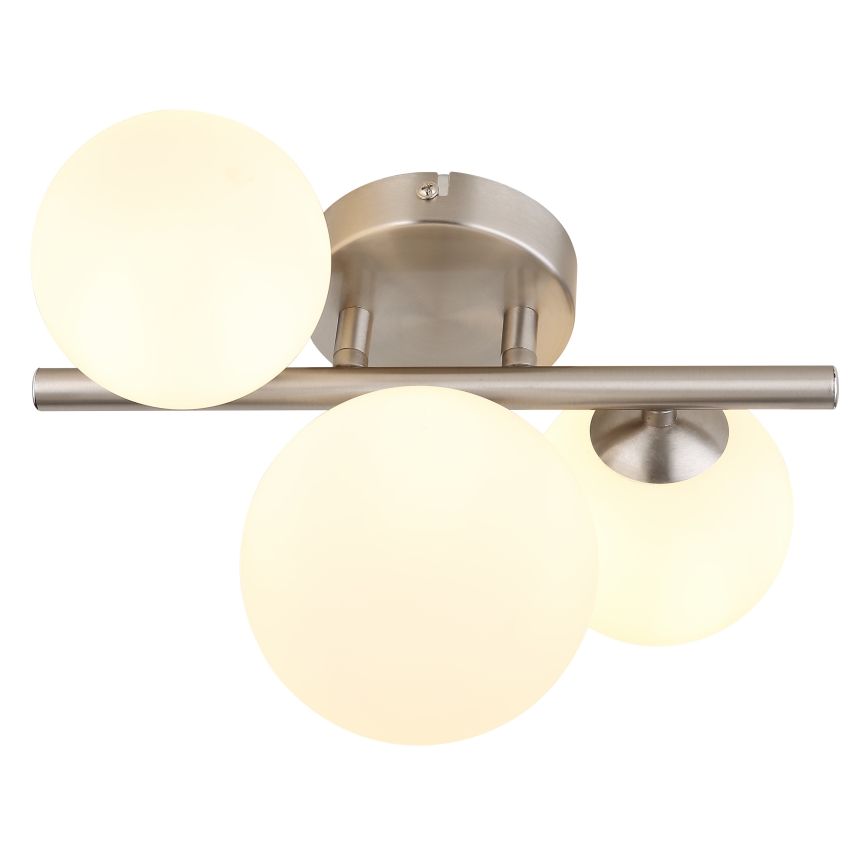 Globo - LED Ant pagrindo montuojamas sietynas RIHA 3xG9/3,5W/230V matinis chromas
