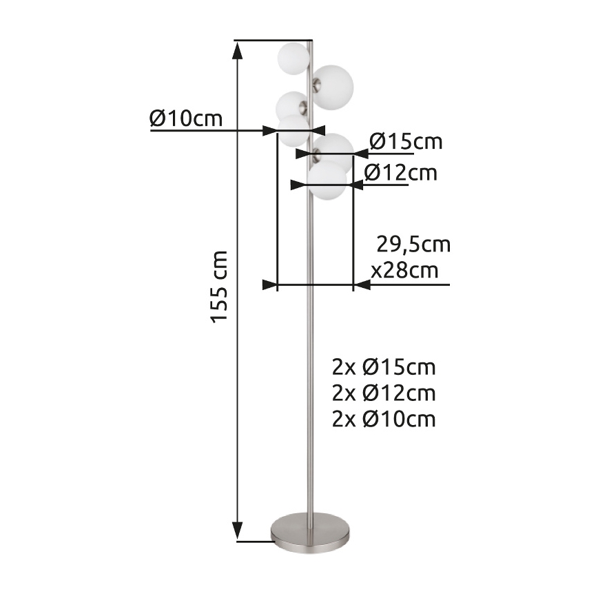 Globo - LED Pakabinamas sietynas 6xG9/3,5W/230V balta