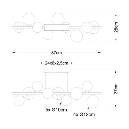 Globo - LED sietynas 9xG9/3W/230V chromas