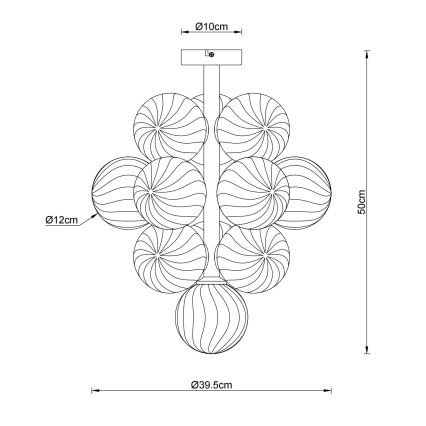 Globo - Pakabinamas šviestuvas ant strypo 13xG9/4W/230V