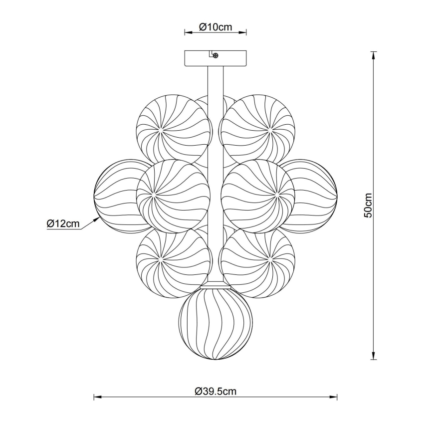 Globo - Pakabinamas šviestuvas ant strypo 13xG9/4W/230V
