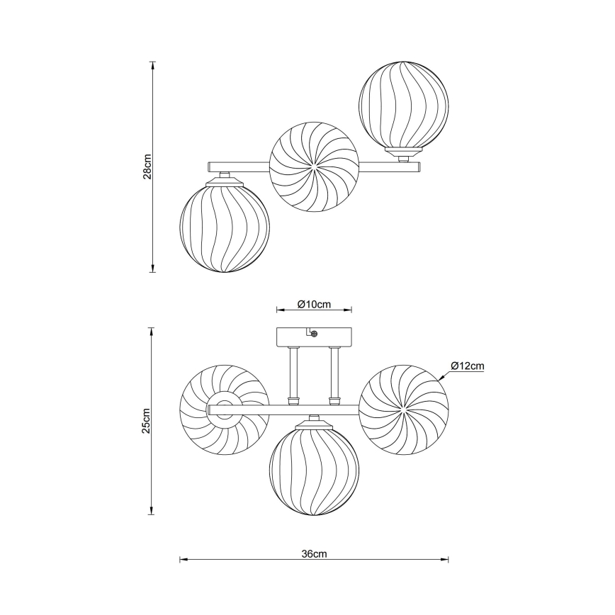 Globo - Sieninis šviestuvas 3xG9/4W/230V