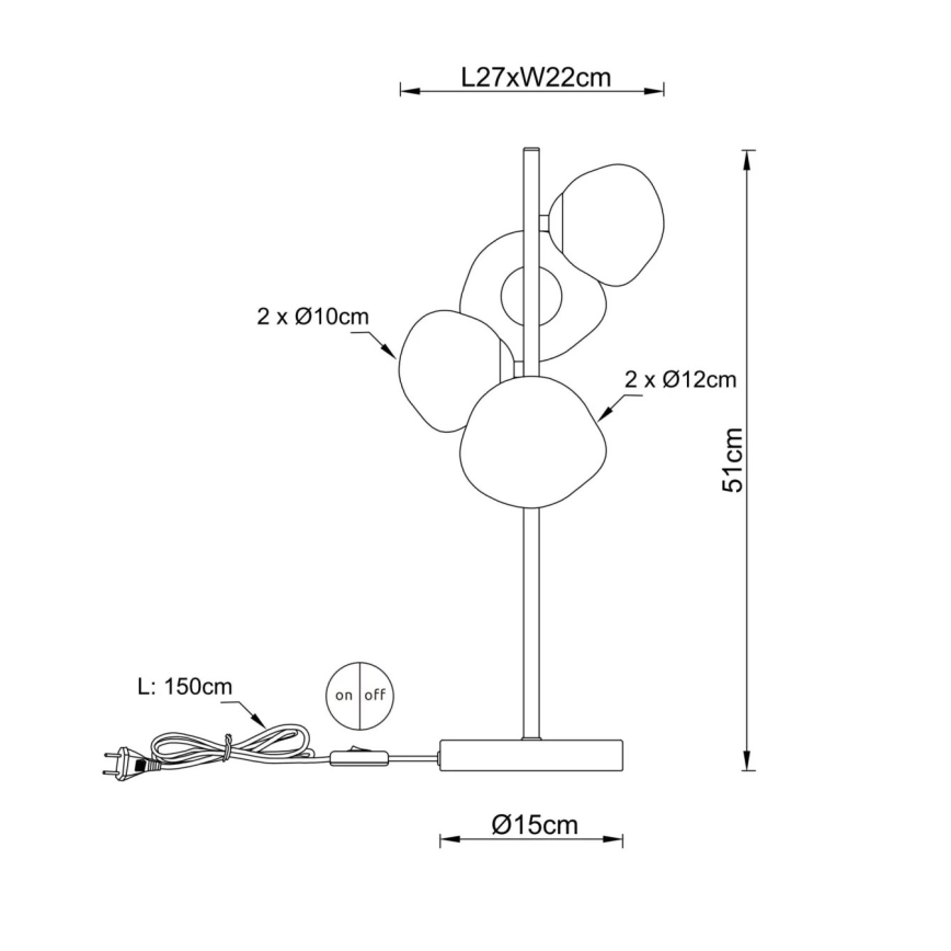 Globo - Stalinis šviestuvas 4xG9/5W/230V
