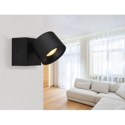 Globo - LED sieninis akcentinis šviestuvas LED/6W/230V juoda