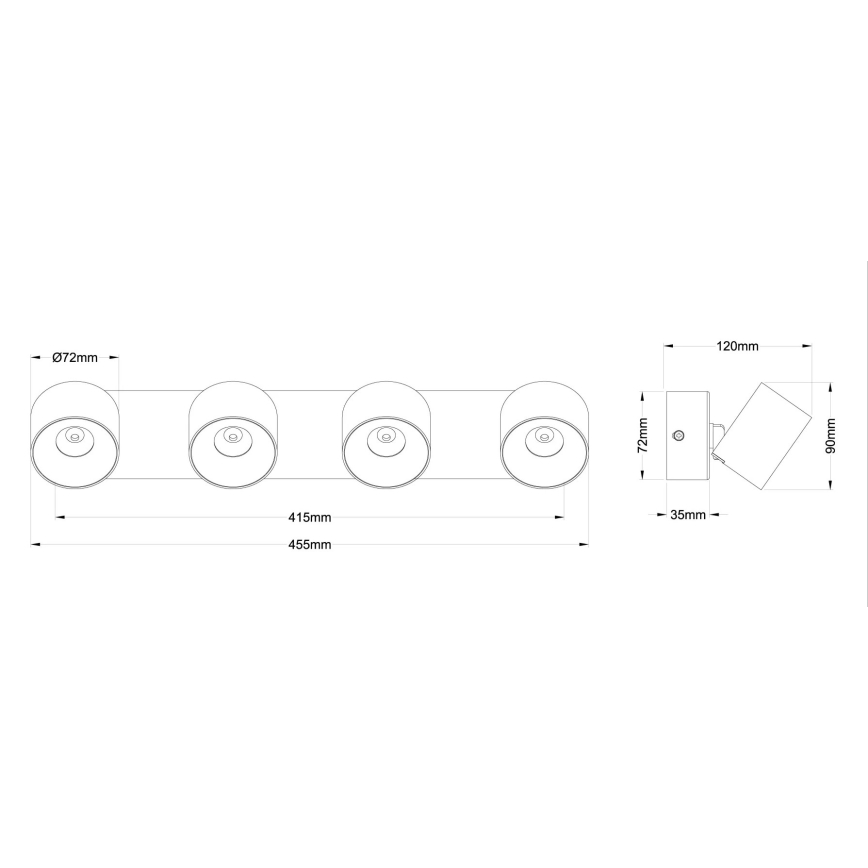 Globo - LED taškinis šviestuvas 4xLED/6W/230V