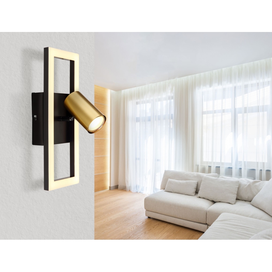 Globo - LED sieninis akcentinis šviestuvas 1xGU10/5W/230V + LED/12W/230V