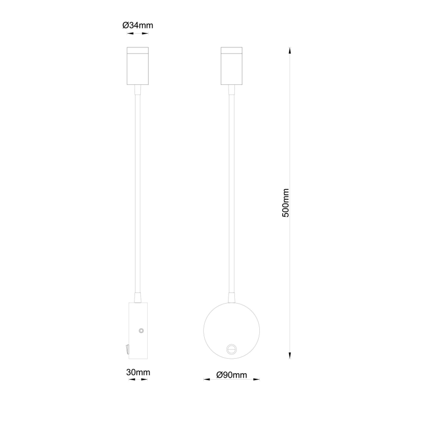 Globo - Lanksčioji LED lempa LED/3W/230V