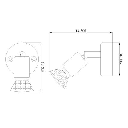 Globo - LED sieninis akcentinis šviestuvas 1xGU10/3W/230V