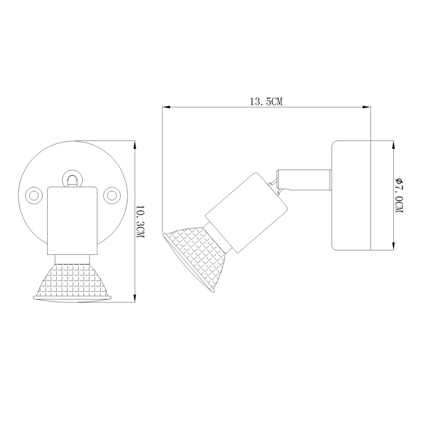 Globo - LED sieninis akcentinis šviestuvas 1xGU10/3W/230V