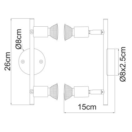 Globo - LED akcentinis šviestuvas 2xGU10/3W/230V