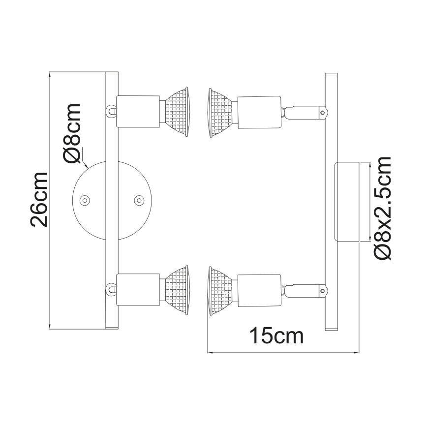 Globo - LED akcentinis šviestuvas 2xGU10/3W/230V