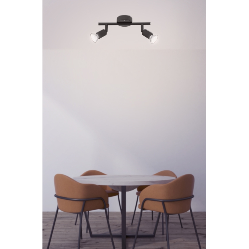 Globo - LED akcentinis šviestuvas 2xGU10/3W/230V juoda