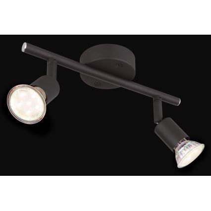 Globo - LED akcentinis šviestuvas 2xGU10/3W/230V juoda