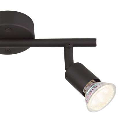 Globo - LED akcentinis šviestuvas 2xGU10/3W/230V juoda