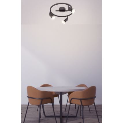 Globo - LED akcentinis šviestuvas 3xGU10/3W/230V juoda