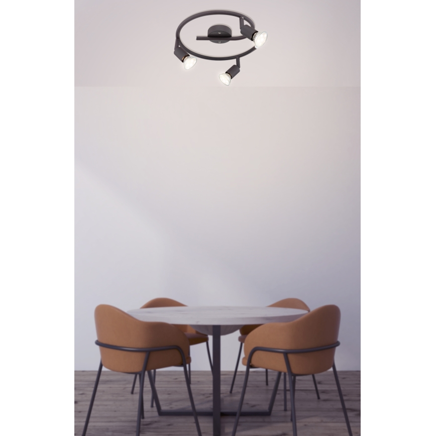 Globo - LED akcentinis šviestuvas 3xGU10/3W/230V juoda