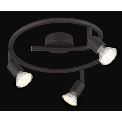 Globo - LED akcentinis šviestuvas 3xGU10/3W/230V juoda