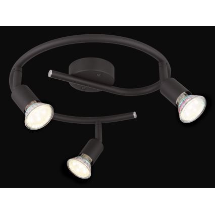 Globo - LED akcentinis šviestuvas 3xGU10/3W/230V juoda