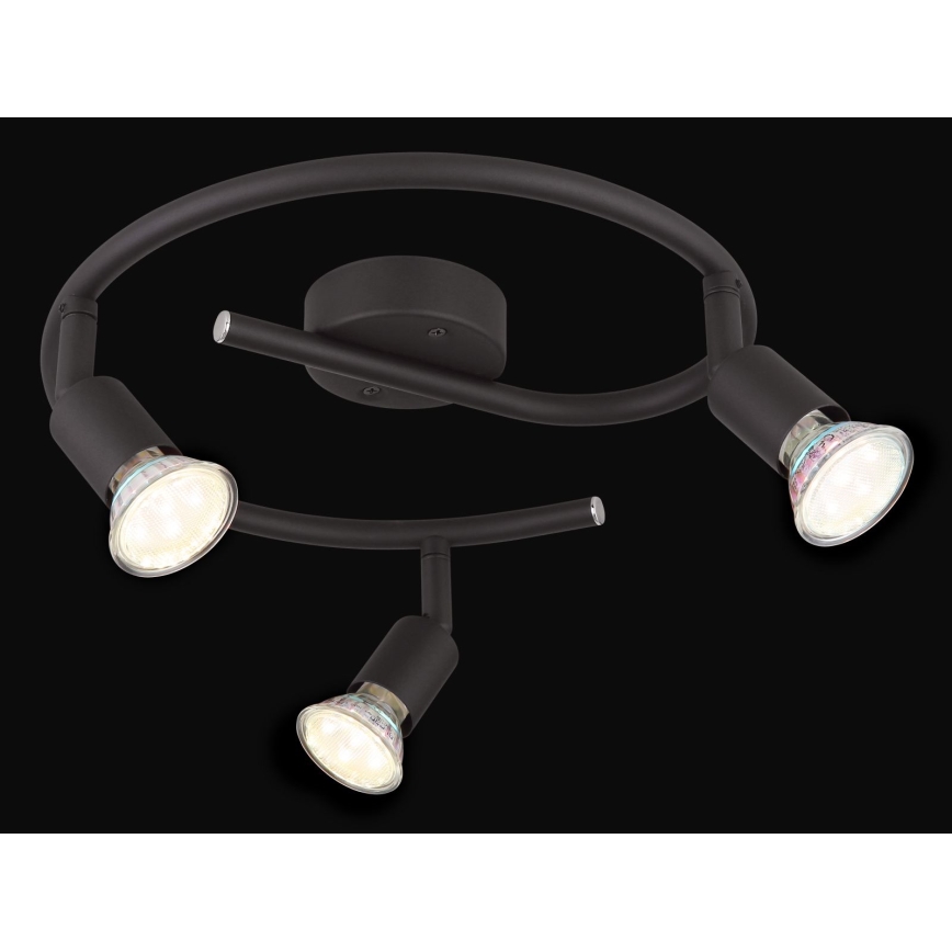 Globo - LED akcentinis šviestuvas 3xGU10/3W/230V juoda
