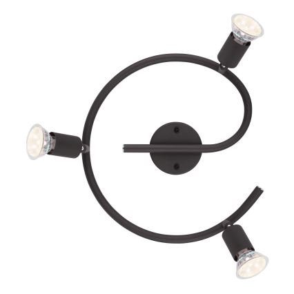 Globo - LED akcentinis šviestuvas 3xGU10/3W/230V juoda