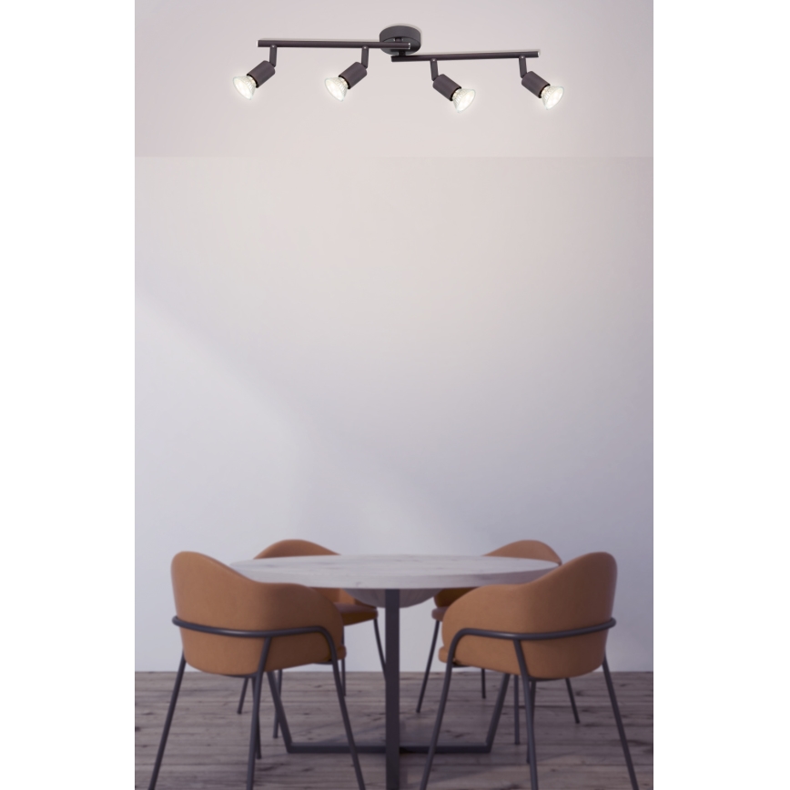 Globo - LED akcentinis šviestuvas 4xGU10/3W/230V juoda