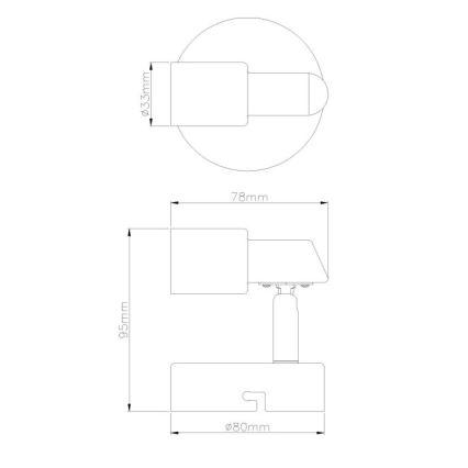 Globo - LED sieninis akcentinis šviestuvas 1xGU10/3W/230V