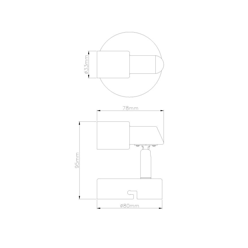 Globo - LED sieninis akcentinis šviestuvas 1xGU10/3W/230V