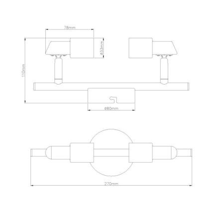 Globo - LED akcentinis šviestuvas 2xGU10/3W/230V