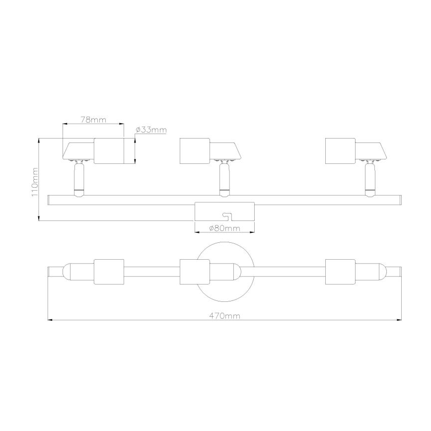 Globo - LED akcentinis šviestuvas 3xGU10/3W/230V